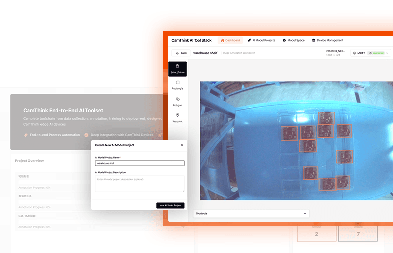 CamThink AI Tool Stack annotation and deployment interface