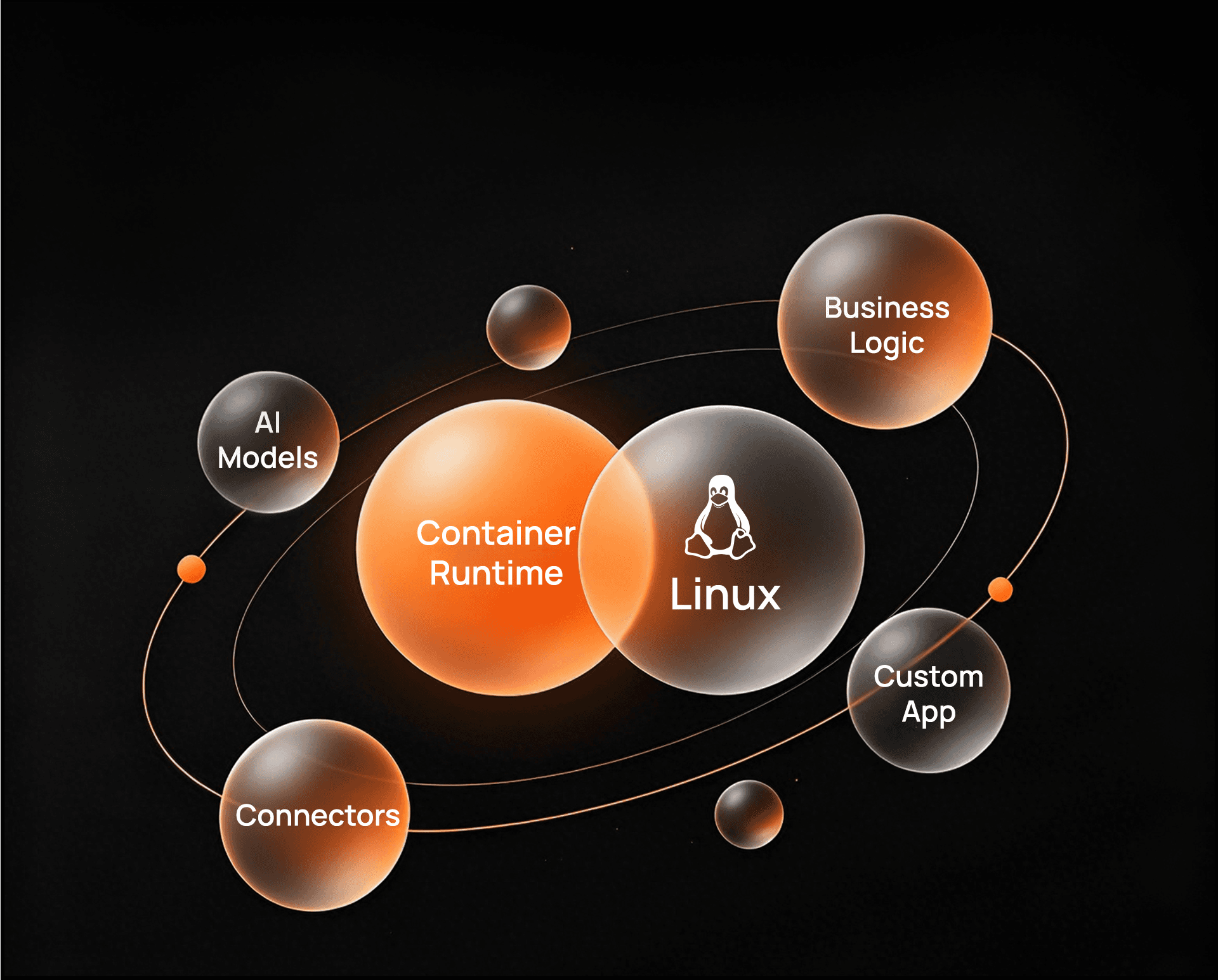 APP containers for AI models, business logic, and custom applications