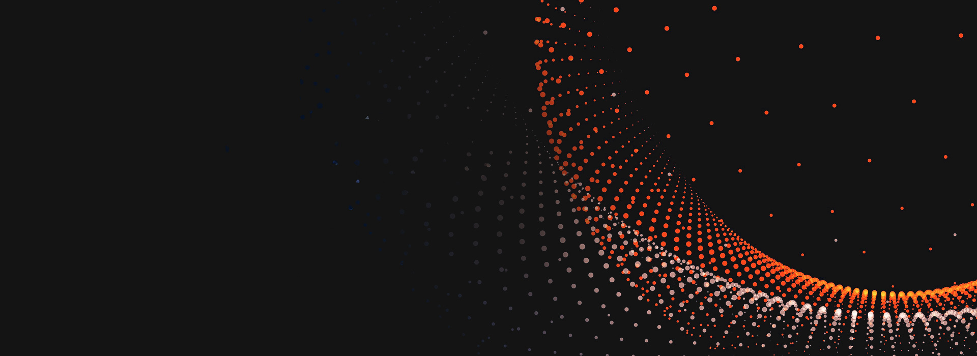 CamThink homepage banner with abstract red and orange vision AI dots