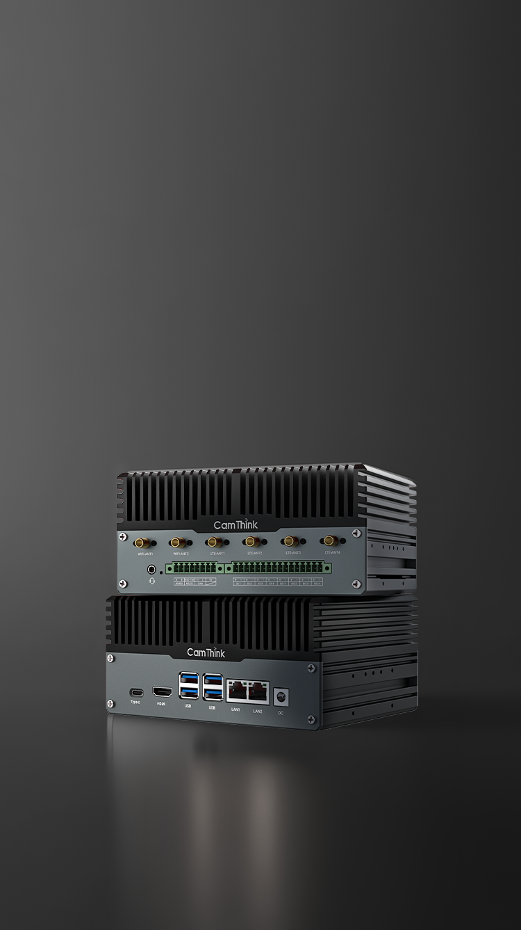 NG4500 Edge AI Box with dual Gigabit LAN, USB 3.1, RS485, CAN, and SMA antenna interfaces