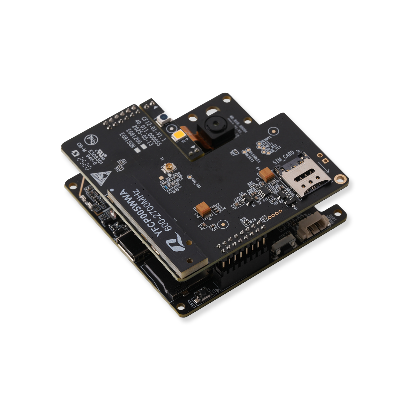 ne101-ai-camera-4g-cat1-dev-board Wireless module integrated onto NE101 expansion board for AI edge connectivityboard