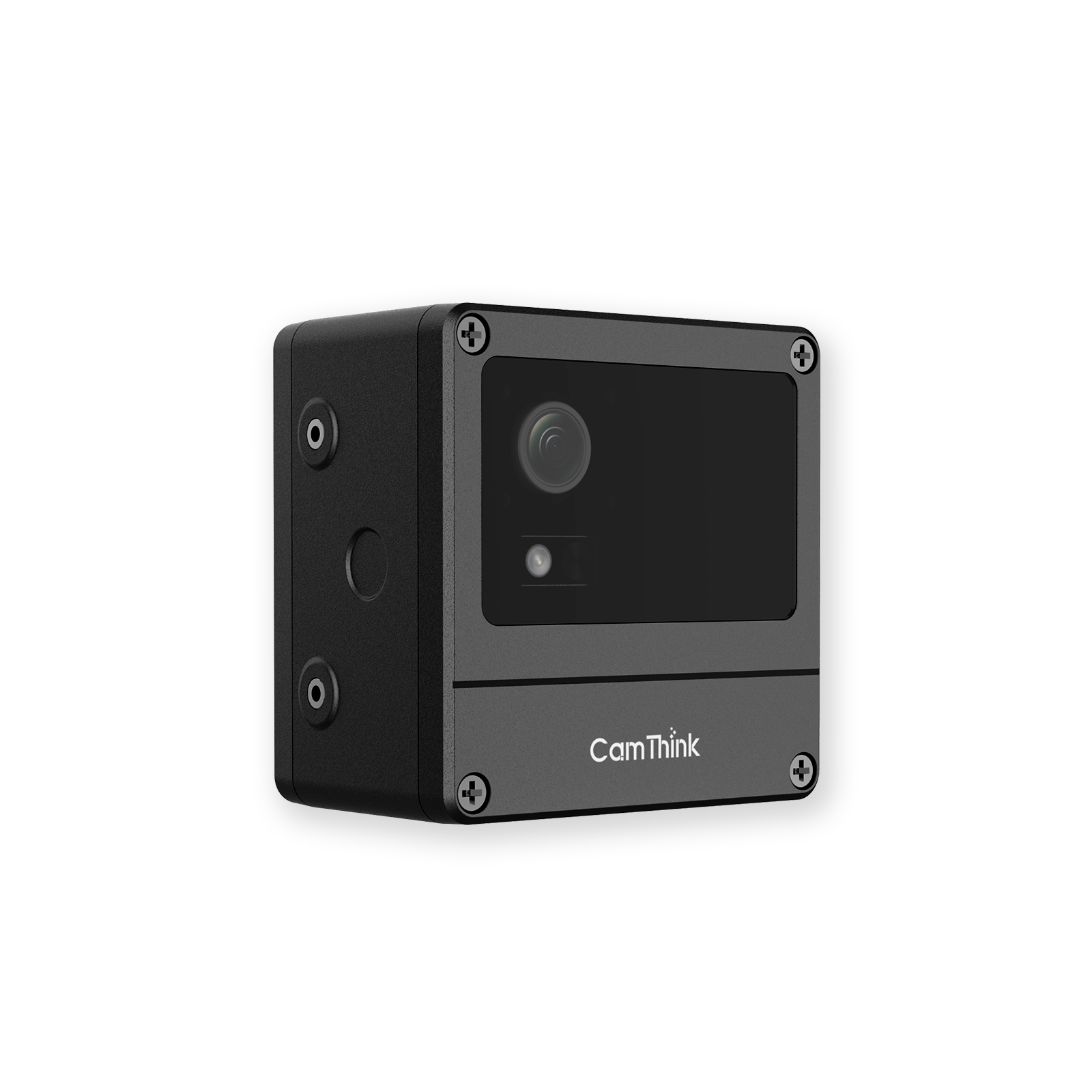 ne301-edge-vision-ai-camera-npu Angled view of the NE301 device performing real-time object recognition on-device