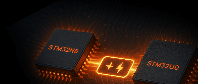 Low Power Instant Response design, showing the STM32N6 and STM32U0 power controller for ultra-low standby.