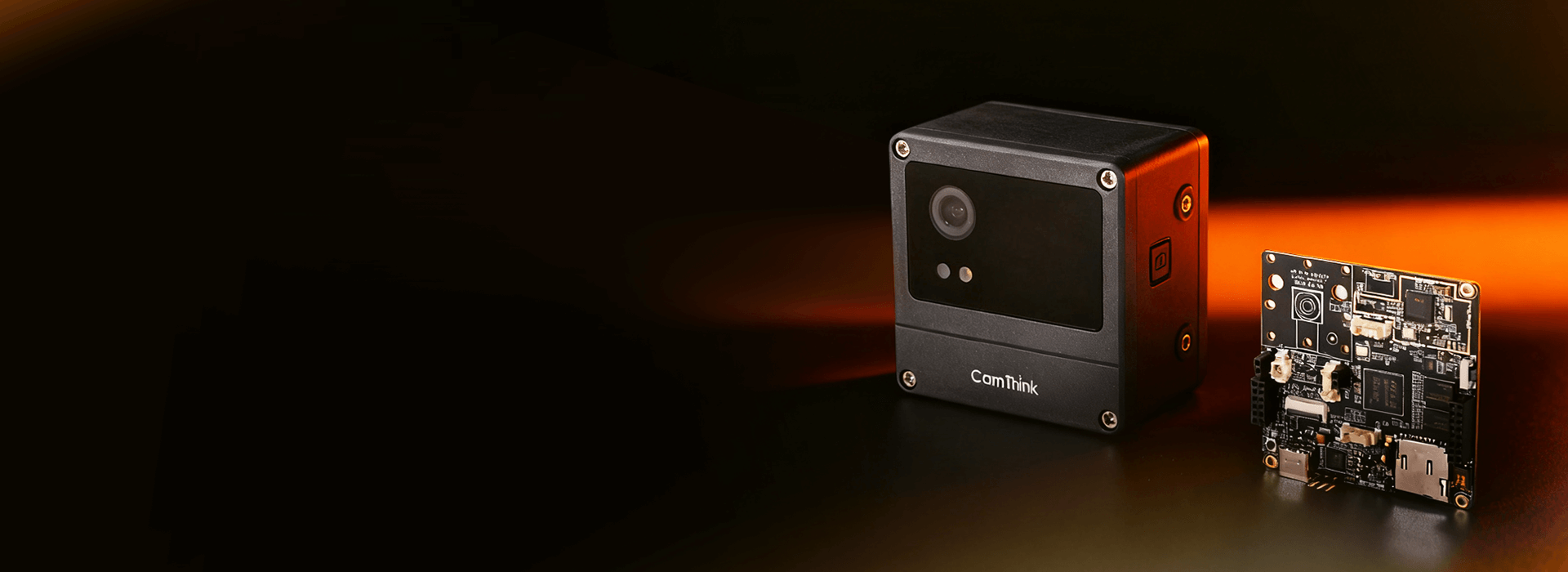 NeoEyes NE301 Ultra-Low Power Edge AI Camera banner, featuring the device and its mainboard, emphasizing STM32N6 NPU and real-time vision AI