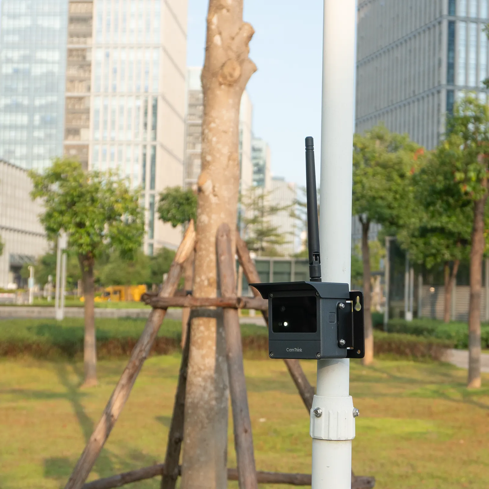 neoeyes-ne101-halow-antenna-weather-shield-pole-mount NeoEyes NE101 ESP32-S3 Sensing Camera with Weather Shield & Antenna