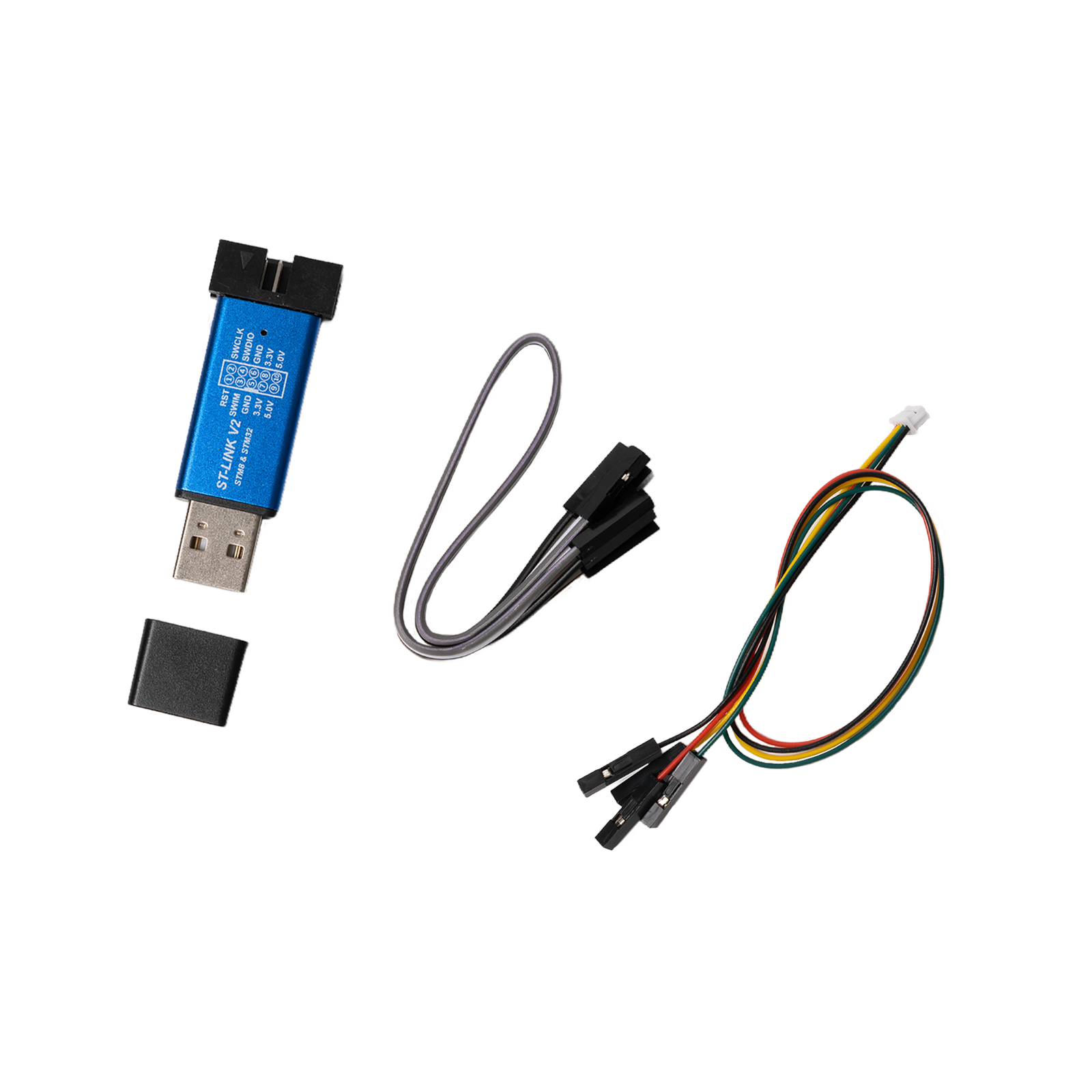 Comparison of a standard connection cable and a specialized programming cable designed for NeoEyes NE301 firmware flashing and debugging.